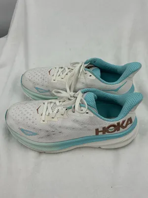 Hoka Clifton 9 Women's Running Shoes - White with Teal and Copper b71 thumbnail 5