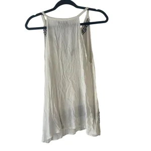 Gap Women's Size XS White Blue Boho Flowy Embroidered‎ Top Festival Summer thumbnail 6