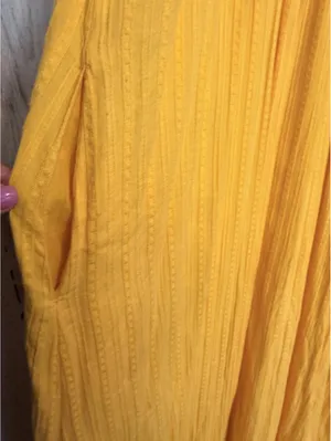 Sundance Womens XS Yellow Cotton Gauze Cross-Back Maxi Dress thumbnail 14