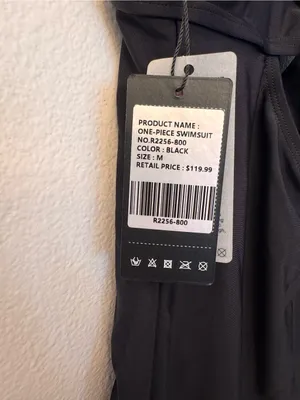 NWT RELLECIGA Black One Piece Swimsuit Size M Strappy thumbnail 4