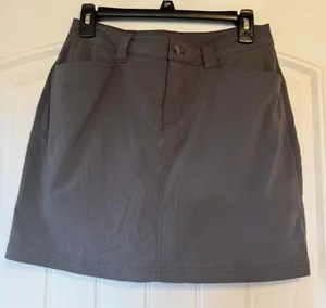 Eddie Bauer Travex Skort Womens 4 Gray Hiking Active Travel Skirt Stretch Pocket thumbnail 1
