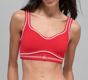 Alo Yoga Airbrush Heart Throb Bra Bright Red/White S thumbnail 1