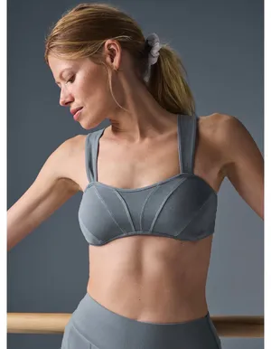 Alo Yoga Alosoft Sunray Bra Steel Grey thumbnail 1