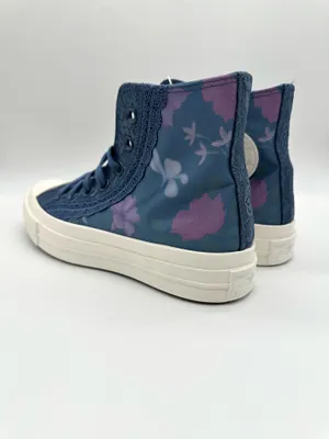 Converse Chuck 70 Hi Floral Satin Slacker Blue Men 5 Women 7 NWOB A17487C thumbnail 7