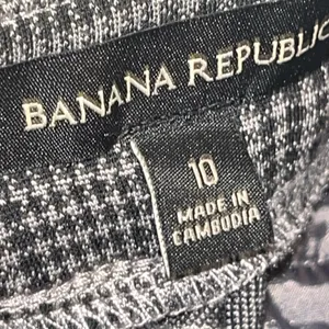 Banana Republic Houndstooth Plaid Grey/Black Ankle Pants Career Slim Fit 10 thumbnail 10