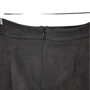 Womens Black Mini Skirt Size S Faux Suede Lace-Up Grommet Back Zip thumbnail 5