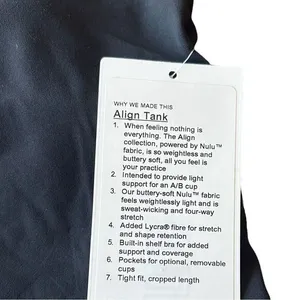 Lululemon Women’s 10 Align Tank Solid Black Fitted Crop Padded Basic Trendy New‎ thumbnail 4