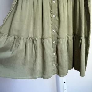Trixxi Tiered Mini Dress - Button Front, Puff Sleeve, Casual -‎ sz S thumbnail 4