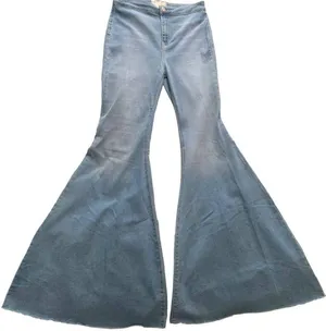 Free people just float on flare jeans stretch denim jeggings western bohemian thumbnail 7