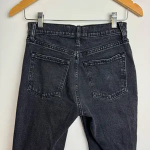 Abercrombie & Fitch Split Hem Jeans Sz 25 Black Denim Skinny High Rise thumbnail 12