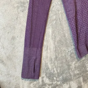 Lululemon Sz 4 Long Sleeve‎ Rest Less Hoodie Patchwork Galactic Grape Silver thumbnail 2