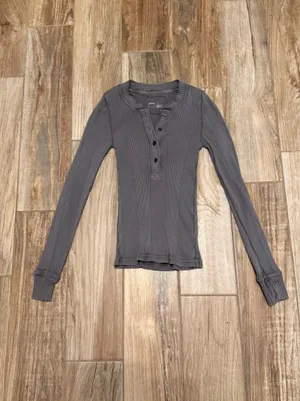 Aerie Road Trip Long Sleeve Henley T Shirt thumbnail 2