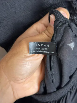 Indah Julie Solid Ruched Bodice Cutaway Maxi Dress in Black Sz M thumbnail 8