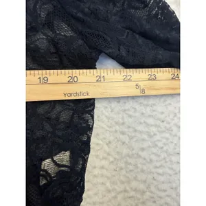 Victoria's Secret Shirt‎ Womens Medium Black Lace Sheer Whimsygoth Dark Fairy thumbnail 6