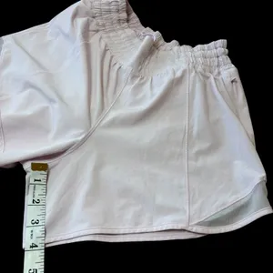 Lululemon Hotty Hot Shorts Women 4 Pink Lined Square Dot Athletic Running *flaw* thumbnail 10