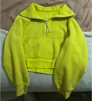 Yellow Lululemon Scuba Half-Zip cropped xs/s thumbnail 1
