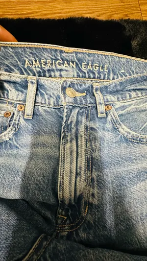 American Eagle Super High Rise Baggy Wide Leg Jeans – Light Wash thumbnail 7