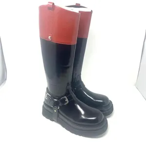 Jeffrey Campbell Friesian Riding Boots‎ Black Brown Size US 7.5 thumbnail 4