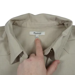 Madewell Womens‎ Size 14 Western Shirt Beige Twill Button Down Flap Pockets thumbnail 5
