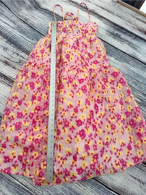 Collective The Label Pink Floral Midi Dress with Smocked Bodice thumbnail 9