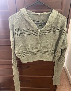 Cropped Sweater Green Size XS thumbnail 1