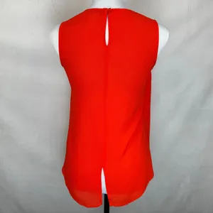 Zara Woman Tank Top Sz XS Red Faux Wrap Sleeveless thumbnail 3