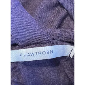 41 hawthorn blouse Top Short Sleeve Large Purple Open back Tunic Stretch Fall thumbnail 7