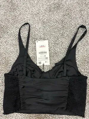 Zara Drape Satin Effect Top thumbnail 2