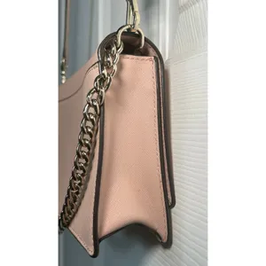 Kate‎ Spade Laurel Way Crossbody Pink Saffiano Gunmetal Chain Shoulder Bag Purse thumbnail 6