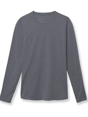 Ibex wool base layer long sleeve tshirt gray sz M Size M thumbnail 1