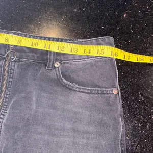 Free People Black Faded Distressed Denim Skirt thumbnail 5