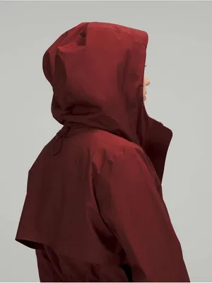 Lululemon Rain Rebel Jacket Waterproof Utility Jacket Red Merlot Size 6 Small thumbnail 4