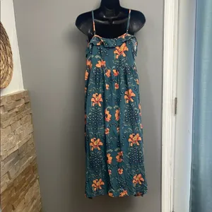 O'Neill Blue Pleated Maxi floral Sundress thumbnail 4