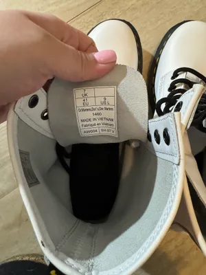 White Dr. Martens Boots 1460 thumbnail 2