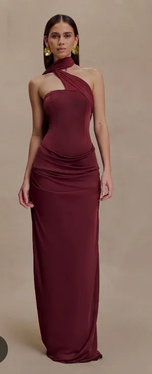 Meshki Mattea slinky and mesh maxi dress size small nwt thumbnail 1