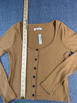 Madewell Ribbed Long Sleeve Crop Shirt thumbnail 10