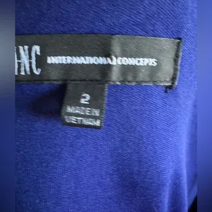 INC International Concepts Royal‎ Blue Twist Front Cutout Party cocktail Dress 2 thumbnail 5
