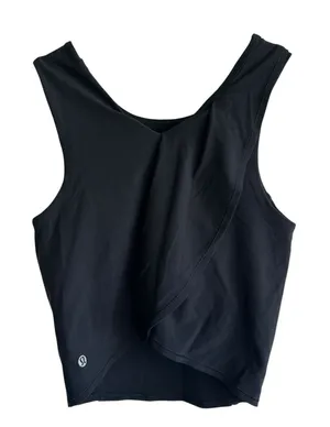 Lululemon Nulu Twist-Back Yoga Tank Top 8 Black Light Support C/D Cups Wisteria thumbnail 1