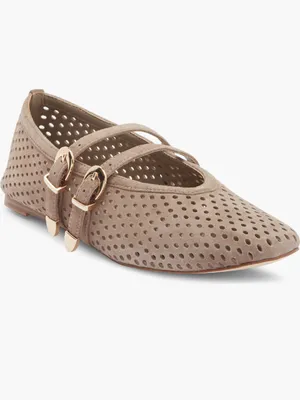Steve Madden Women’s taupe perforated flats. Size 7.5 thumbnail 4