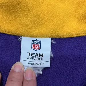 NFL Minnesota Vikings NFL Team Apparel Womens Pullover Sweatshirt‎ 1/4 Zip M thumbnail 3