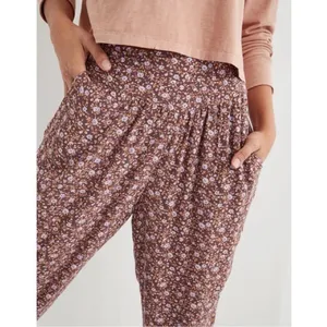 AERIE Homebody‎ Jogger Pant In Mauve Floral size XS thumbnail 3