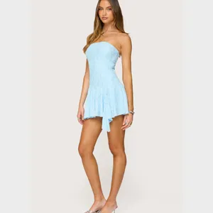 Edikted Elaia Asymmetric Strapless Lace Mini Dress thumbnail 4