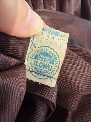 Union MadeBlack Vintage Acetate Dress with Flower Buttons Size 18 - small holes thumbnail 6