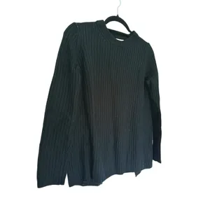 Rag & Bone Womens Wool Ribbed Sweater Open Back S Black Quiet Luxury Minimal thumbnail 5
