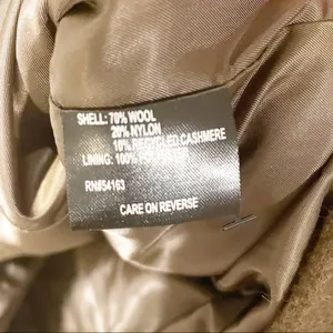 Karl Lagerfeld Small Green Brown Double Breasted Wool‎ Blend Pea Coat thumbnail 3