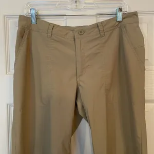 Patagonia Rock Craft Women's Pants Sz 10 Tan Roll Up‎ Climbing Trekking 40+UPF thumbnail 2