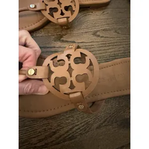 Tory Burch Miller Sandals Sz 11 brown Leather thumbnail 5