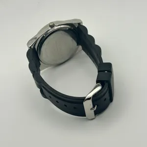 Concepts Breast Cancer Awareness Quartz Watch Crystal Bezel Black Silicon Band thumbnail 5