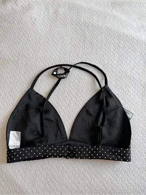 HEIRESS Beverly Hills Black Embellished Bra Top Rhinestones Gems NWT XS thumbnail 4