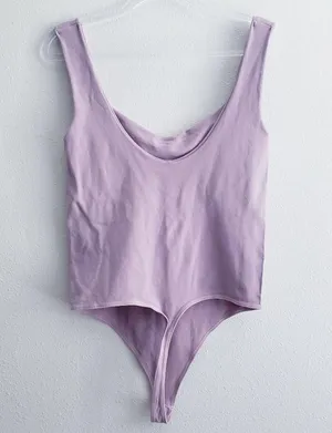 Free People Lavender Thong Bodysuit thumbnail 3